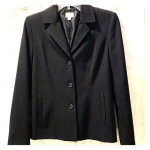Gabardine black lined jacket